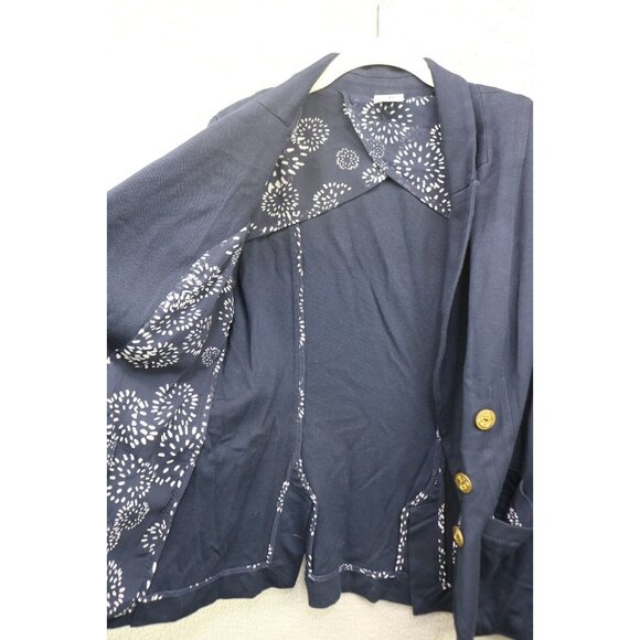Cabi Navy Blue Nautical Blazer-Size 10-Pockets-Preppy - Picture 4 of 11